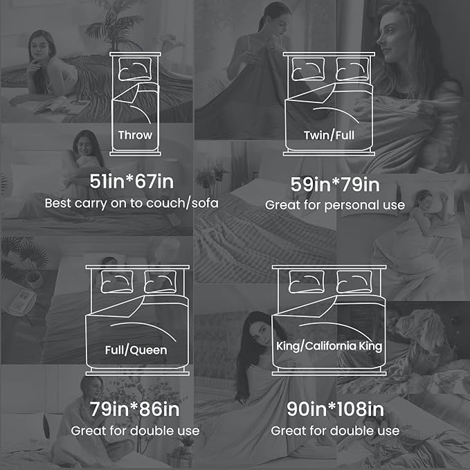 Elegear Revolutionary Cooling Blanket, Absorbs Heat to Keep Body Cool for Night Sweats, Arc-Chill3.0 Cool Fiber Q-Max>0.5 for Hot Sleepers, Lightweight Summer Cold Blankets for Sleeping 51" x 67"