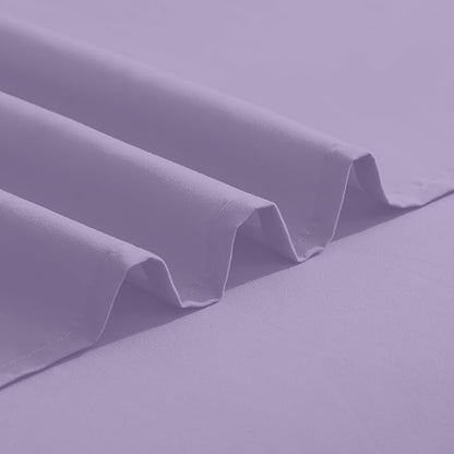 Elegant Comfort Luxurious 1500 Premium Hotel Quality Microfiber Three Line Embroidered Softest 4-Piece Bed Sheet Set, Wrinkle and Fade Resistant, Full, Lavender