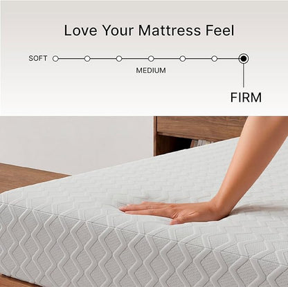 Signature Design by Ashley Queen Size Chime 10 Inch Medium Firm Memory Foam Mattress with Green Tea & Charcoal Gel for Pressure Relief, Fiberglass Free, Mattress In A Box