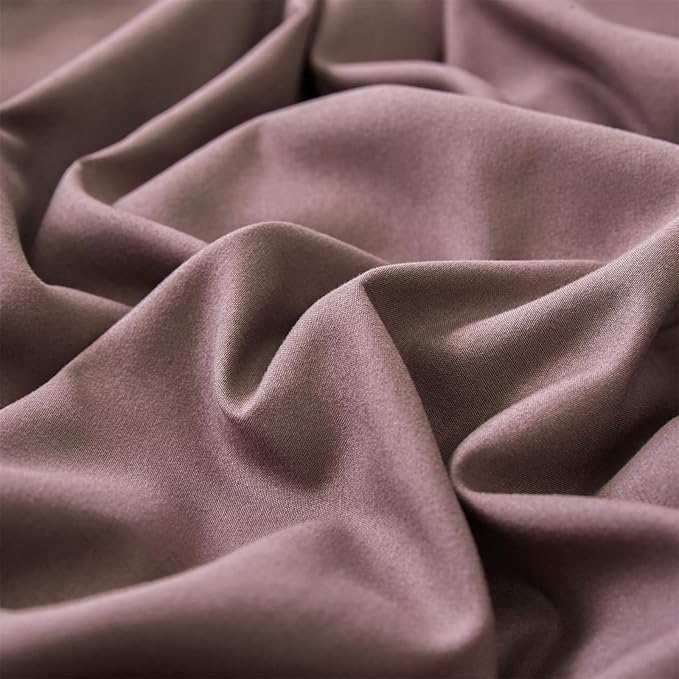CLOTHKNOW Purple Twin/Twin XL Comforter Set 3Pcs Pale Mauve Bedding Comforter Sets Dusty Purple Comforter Soft Grape Comforter and 2 x Pillowcases
