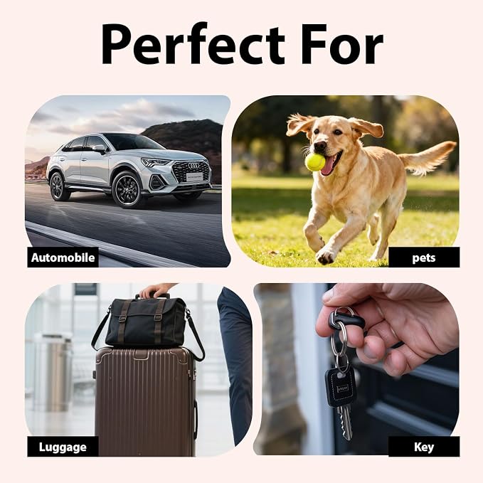 GPS Tracker for Dogs | Mini, Easy-to-Use Cat GPS Tracker | Waterproof and Drop-Proof | Real-Time Positioning with Alarm | Extra-Long Battery Life of 365 Days | No Subscription Required (Android & iOS)