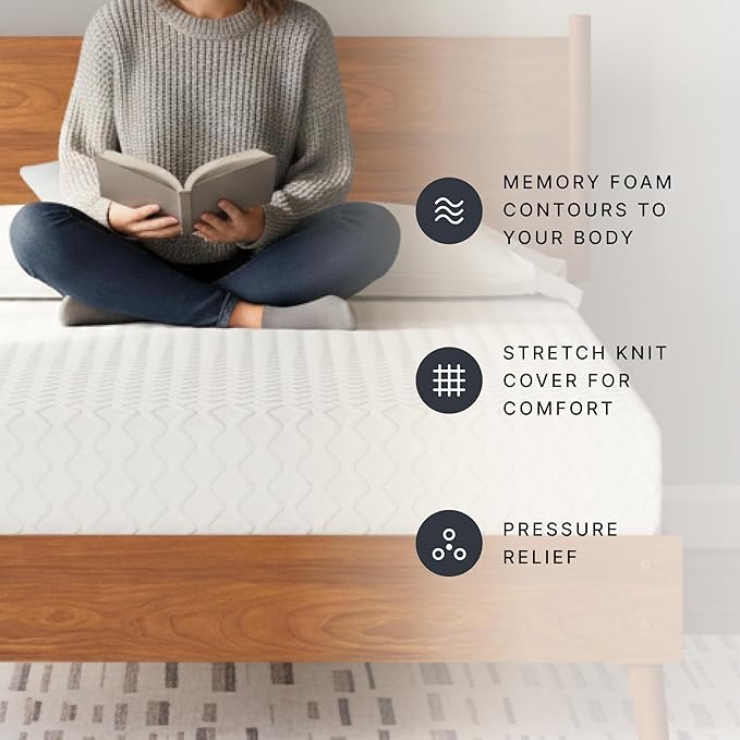Signature Design by Ashley Chime 12 Memory Foam Mattress, Ultra Plush Contouring Support, Thick Memory Foam for Pressure Relief, Mattress in a Box, Queen Size
