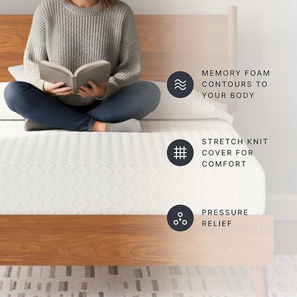 Signature Design by Ashley Chime 12 Memory Foam Mattress, Ultra Plush Contouring Support, Thick Memory Foam for Pressure Relief, Mattress in a Box, Queen Size
