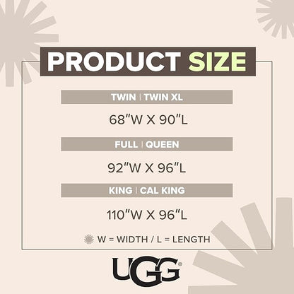 UGG Danielle Twin Comforter Duvet Insert Cooling Lightweight Down Alternative Hypoallergenic Machine Washable Quilted Fluffy Comforter Blanket with Corner Tabs for Duvet Cover, Twin, Bright White
