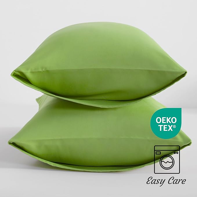 NTBAY Toddler Pillow Cases Set of 2, 2 Pack Brushed Microfiber 14x20 Pillow Cases, Soft, Wrinkle, Fade, Stain Resistant Sage Green Pillow Cases with Envelope Closure, 14x20 Inches, Sage Green