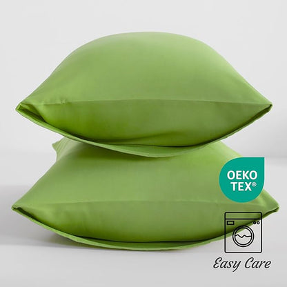 NTBAY Standard Pillow Cases Set of 2, 2 Pack Brushed Microfiber 20x26 Pillow Cases, Soft, Wrinkle, Fade, Stain Resistant Sage Green Pillow Cases with Envelope Closure, 20x26 Inches, Sage Green