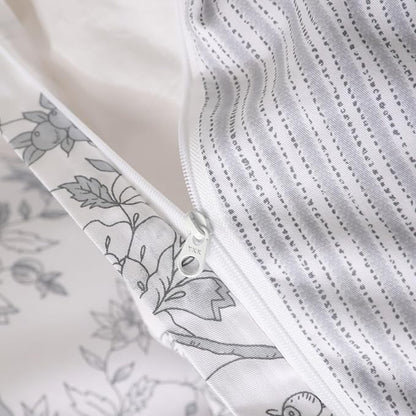 OAITE Duvet Cover Set,100% Cotton Comforter Cover with Leaf Pattern Duvet Cover Set,Soft Bedding Set Includes with 3 Piece (2 Pillow Shams,1 Duvet Cover)
