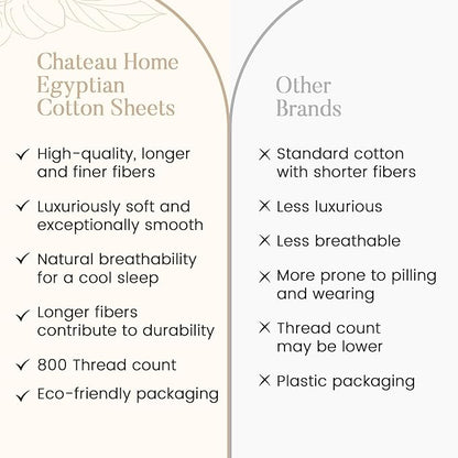 100% Cotton Sheets For King Size Bed, 800 Thread Count Sateen Weave Breathable Bed Sheets, Soft & Comfy Fully Elasticated Sheet & Pillowcase Sets, Machine Washable No Pill Fade Resistant- Semolina