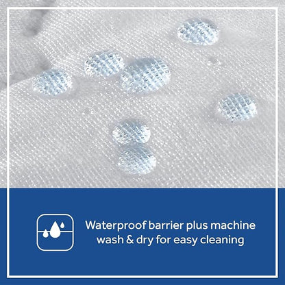 Sealy Baby Fitted Waterproof Infant Crib Mattress Protector Pad & Toddler Bed Cover,Durable and Comfortable Topper,Machine Washable-and Dryer Friendly,52x28”- White,(Pack of 6)