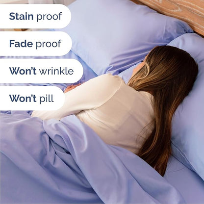 Twin XL 4 Piece Sheet Set - Comfy Breathable & Cooling - Ultra-Soft Hotel Luxury Bedding Set w/ 8-16 Inch Deep Pockets - 1 Flat & 1 Fitted Sheet & 2 Pillowcases - Wrinkle Free & Easy Care - Lavender