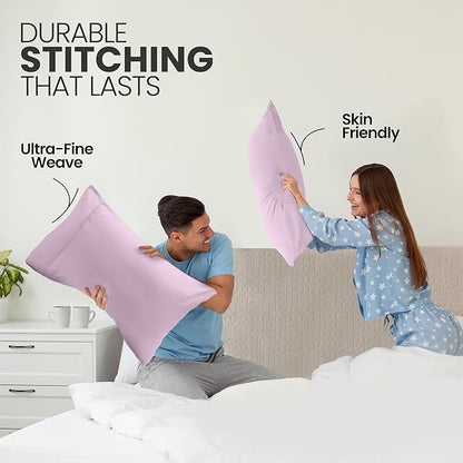Utopia Bedding Queen Pillow Cases - 2 Pack - Envelope Closure - Soft Brushed Microfiber Fabric - Shrinkage and Fade Resistant Pillow Covers Queen Size 20 X 30 Inches (Queen, Lavender)
