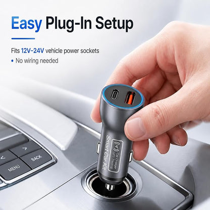 GPS Tracker for Vehicles, Car GPS Tracker Hidden with Charging Port, Real-Time Vehicle Tracking Device for Cars, Anti-Theft GPS Locator & Parking Finder, No Monthly Fee, No SIM Card, iOS Only