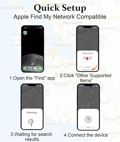 GPS Tracker for Vehicles No Subscription for iOS Only - 2 Pack | Undetectable Car Tracker, Precise Location Bluetooth Tag Compatible with Apple Find My for Key Luggage Kid Pet