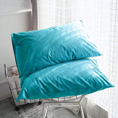 FLXXIE King Pillow Cases Set of 2, Soft Microfiber Pillow Covers with Envelope Closure, Wrinkle, Fade and Stain Resistant Pillowcases, 20x36, Blue