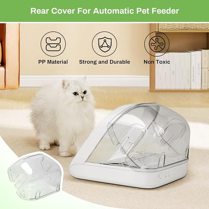 Rear Cover for Automatic Microchip Pet Feeder-Prevents Stubborn Pets from Taking Food from the Back of the Feeder (1 Pack)