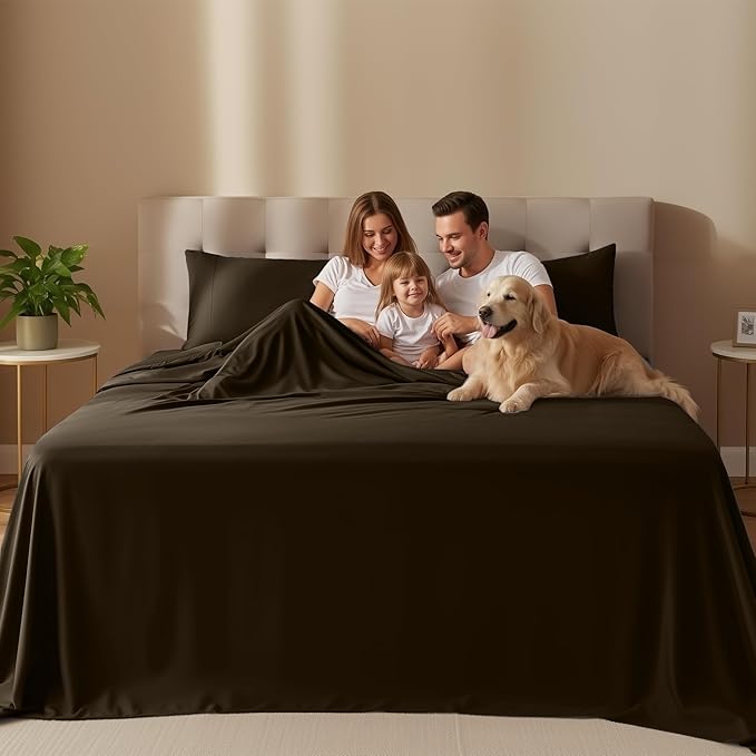 Utopia Bedding Twin Bed Sheets Set - 3 Piece Bedding - Brushed Microfiber - Shrinkage and Fade Resistant - Easy Care (Twin, Brown)