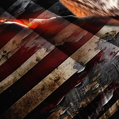 Deer Bedding Sets for Kids Boys Girls Room Decor,Hunting Themed American Flag Bedding Comforter Sets,Western Comforter Sets Camo Queen Bedding Set with 2 Pillowcases.