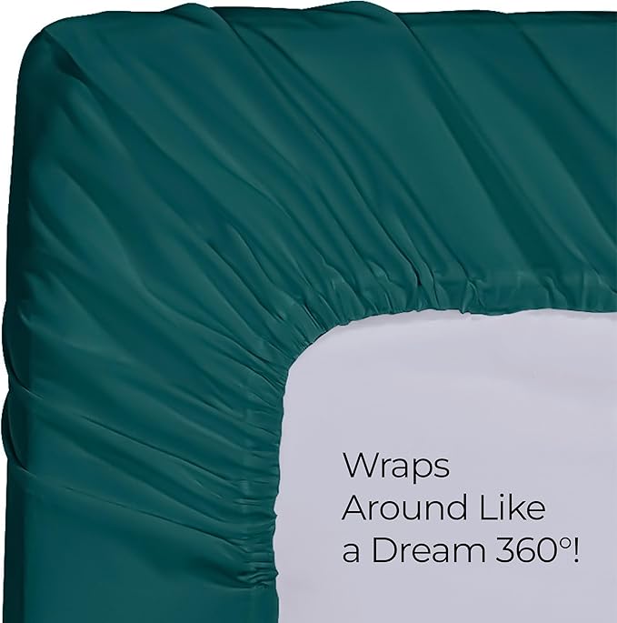 Utopia Bedding King Fitted Sheet - Bottom Sheet - Deep Pocket - Soft Microfiber - Shrinkage and Fade Resistant - Easy Care -1 Fitted Sheet Only (Teal)