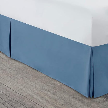 Nestl Blue Heaven Twin XL Bed Skirt - Twin XL Size Bed Skirt 14 Inch Drop - Brushed Microfiber Bed Skirts - Hotel Quality Pleated Bed Skirt - Shrinkage & Fade Resistant