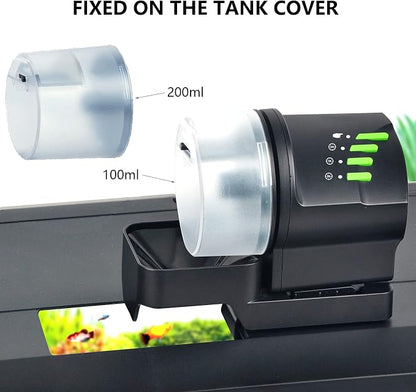 Automatic Fish Feeder Food Dispenser Vacation Fish Feeder | Powered by Battery and USB, For Aquarium and Turtle Tank