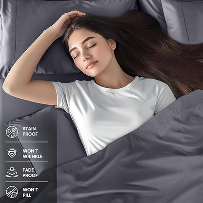 Utopia Bedding Twin XL Bed Sheets Set - Pack of 2 Sheet Sets - Perfect for Spa, Hotel, & Guest Bedroom - Brushed Microfiber - Shrinkage and Fade Resistant - Easy Care (Grey)