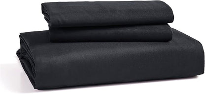 Bedsure Duvet Cover Queen Size - Soft Double Brushed Bedding Set for Kids & Adults, Zipper Closure, 3 Pieces, Includes 1 Duvet Cover (90"x90") & 2 Pillow Shams, NO Comforter, Black