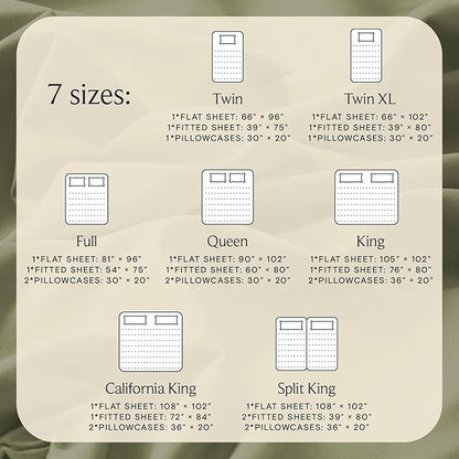 LuxClub 3 PC Sheet Bed Sheets Deep Pockets 18" Eco Friendly Wrinkle Free-Kids-Fitted Sheets Machine Washable Hotel Bedding Silky Soft - Olive Twin