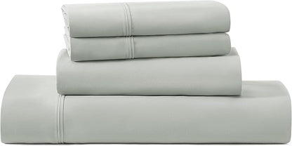 UGG Hedi Full XL Sheet Set 4-Piece Luxury Cooling Sheets Deep Pockets Premium Bedding with 2 Pillow Shams Hypoallergenic Machine Washable Soft Lightweight Bed Set for Bedroom, Full XL, Mineral Green