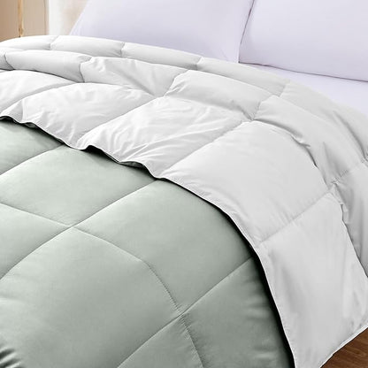 Modern Threads Down Alternative Reversible Comforter White/Gray Twin