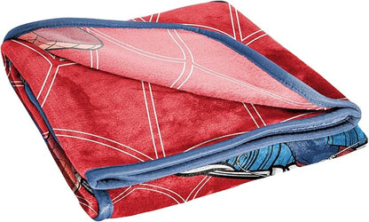 Jay Franco Kids Plush Throw Blanket – Soft & Cozy Fleece Throw for Bedroom & Couch Décor, Official Licensed Product, Red - Spiderman, 46x60 - Throw Blanket