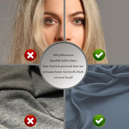 Mulberry Silk Pillowcase for Hair and Skin Standard Size 20"X 26" Pillow Case with Hidden Zipper Soft Breathable Smooth Cooling Silk Pillow Covers for Sleeping (Space Grey,Standard,1Pcs)