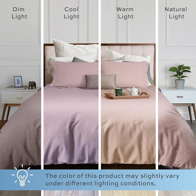 White Classic Pink Duvet Cover King Size, Microfiber Duvet Cover with Zipper, Set of 1 Down Comforter Cover with 2 Pillow Shams, Luxury Comforter Cover King Size | Comforter Not Included