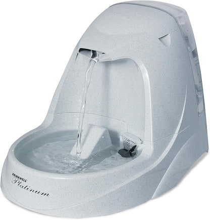 PetSafe Drinkwell Platinum Cat Water Fountain, 168 oz/5L, Grey | Free-Falling Stream Encourages Drinking, Dishwasher Safe, Large Capacity, Includes Replaceable Carbon Filter