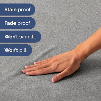 Short Queen Size 4 Piece Sheet Set - RV Short Queen, Soft, Breathable and Cooling Bed Sheets Set with Deep Pockets - Hotel Luxury Bedding for Women, Men, Kids, Teens, Boys and Girls - Heathered Grey