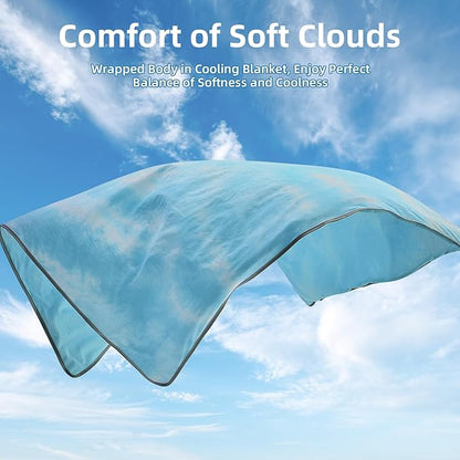 inhand Cooling Blanket Full Size (80"x90"), Cooling Blankets for Hot Sleepers, Absorbs Heat to Keep Adults Cool for Summer Nights Sweats, Thin Cold Lightweight Blanket for Couch Bed, All Season Use