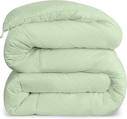Utopia Bedding Comforters Twin Size, All Season Duvet Insert, Down Alternative Box Stitched Bed Comforter with Corner Tabs, Machine Washable (Sage Green)