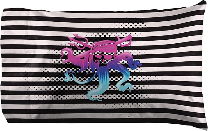 Jay Franco Kids Sheet Set with Fitted, Flat Sheets & Pillow Cover - Ultra-Soft Bedding with Pillowcase for Room Decor, Multi Color - Descendants, 4 Piece Full