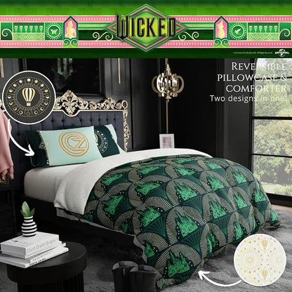 Collectibles Wicked Lux Bedding 7 Piece Super Soft Reversible Comforter and Sheet Set with Sham, Full, (Officially Licensed Product) By Franco