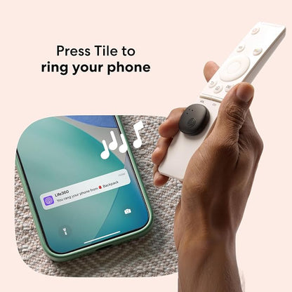 Life360 Tile Sticker - Small Bluetooth Tracker, Remote Finder and Item Locator for Bikes, Glasses and More. Both iOS and Android Compatible. Phone Finder. 1-Pack (Black)