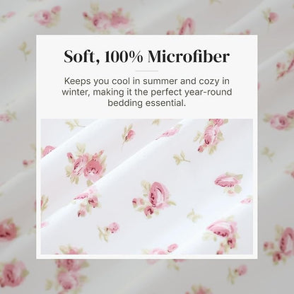Modern Threads Silky Soft Microfiber and Wrinkle Free Sheets - Luxurious Microfiber Bed Sheets Includes Flat Sheet, Fitted Sheet with Deep Pockets, & Pillowcases Ivory, Twin