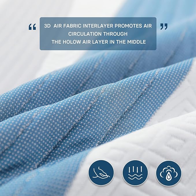 Gotcozy Heated Mattress Pad King Size Dual Control - Electric Mattress Pad Fit up to 15‘’ with 6 Heat Setting & 10 Hour Auto Off ETL Certified Machine Washable(Blue)