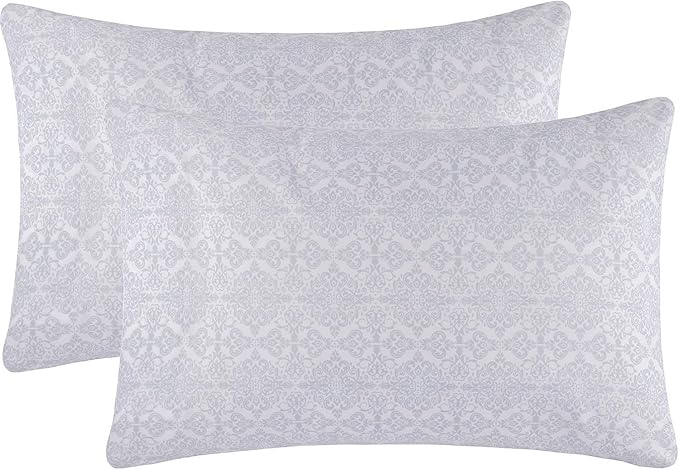 Mellanni Pillow Cases - Luxury, Extra Soft, Cooling Pillow Covers - 2 PC Iconic Collection Pillowcases - Envelope Closure (Standard/Queen 20" x 30", Laced Sky Blue)