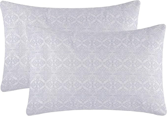 Mellanni Pillow Cases - Luxury, Extra Soft, Cooling Pillow Covers - 2 PC Iconic Collection Pillowcases - Envelope Closure (Standard/Queen 20" x 30", Laced Sky Blue)