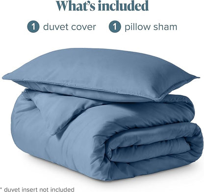 Bare Home Bedding Duvet Cover Extra Long Size - Premium 1800 Super Soft - Lightweight, Cooling Duvet Cover - Soft Breathable Bedding (Twin/Twin XL, Coronet Blue)