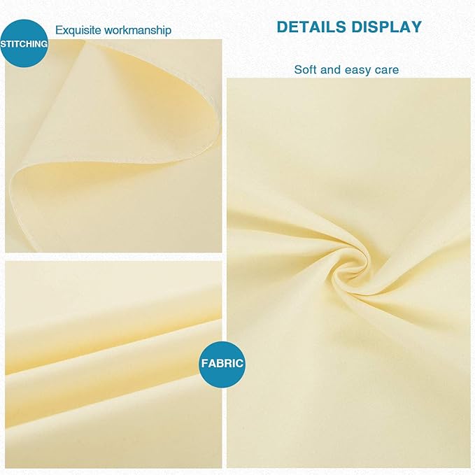 FLXXIE King Pillow Cases Set of 2, Soft Microfiber Pillow Covers with Envelope Closure, Wrinkle, Fade and Stain Resistant Pillowcases, 20x36, Ivory