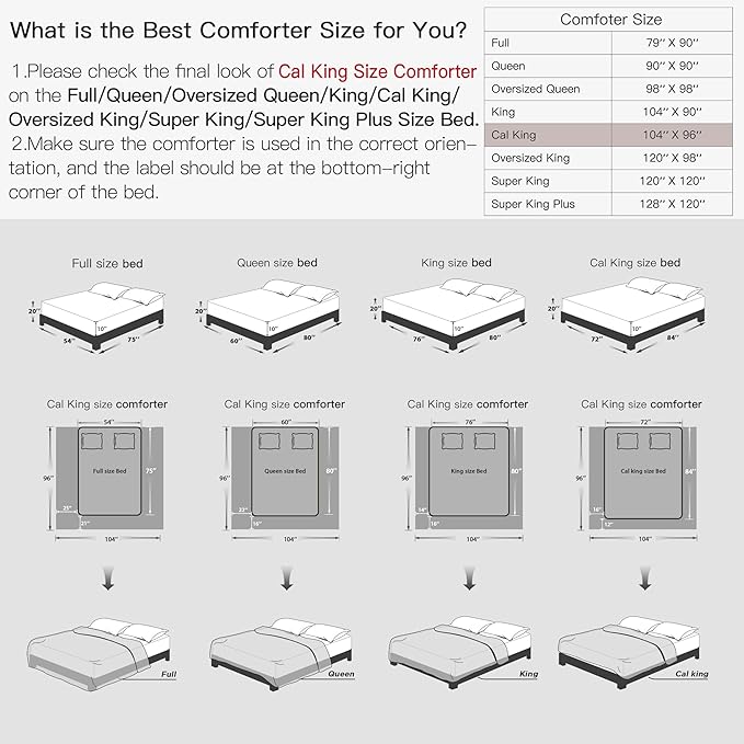 Litanika California King Comforter Set Milk Coffee, 3 Pieces Tufted Boho Farmhouse Bedding Comforter Sets, Lightweight Fluffy Comforter Bed Set for All Season (104x96In Comforter and 2 Pillowcases)