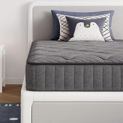 Avenco 8 Inch Full Size Mattress, Full Mattress in a Box, Medium Firm Hybrid Mattresses with Smarts™ Coil and Gel Memory Foam for Cool Night Sleep & Pressure Relief, CertiPUR-US Certified