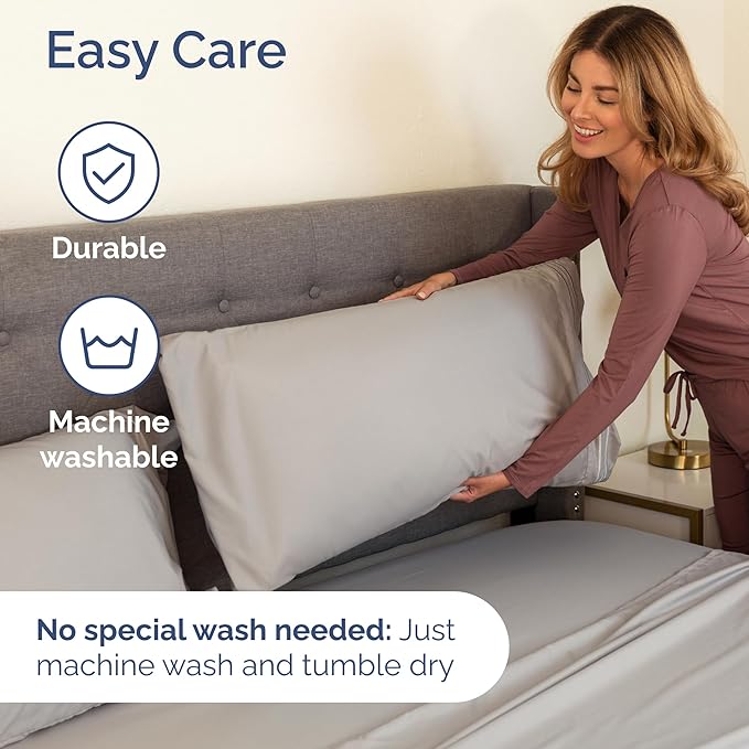 Full XL Bed Sheet - 4 Piece Full XL Bed Sheets Set - Soft, Breathable & Cooling - Hotel Luxury Bedding for Women, Men, Kids, Teens, Boys & Girls - Deep Pockets, Comfy, Fade & Wrinkle Free - Light Grey