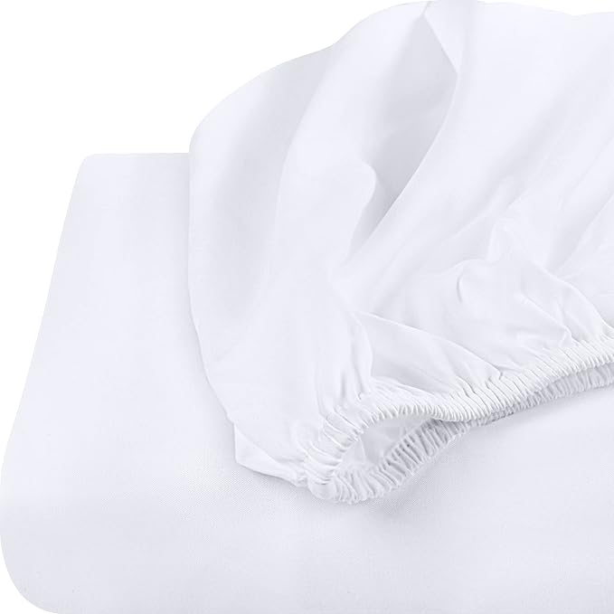 Utopia Bedding Fitted Sheet - Pack of 2 Bottom Sheets - Soft Brushed Microfiber - Deep Pockets, Shrinkage & Fade Resistant - Easy Care (Full, White)