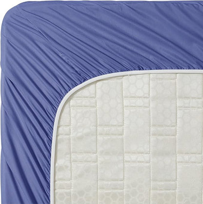 Clara Clark Bed Sheets, Premier 1800 Series 4 Piece Bed Sheet Set, Deep Pocket, Wrinkle, Fade, Stain Resistant, Luxury Soft Bedding Sheets & Pillowcases, Full, Steel Blue